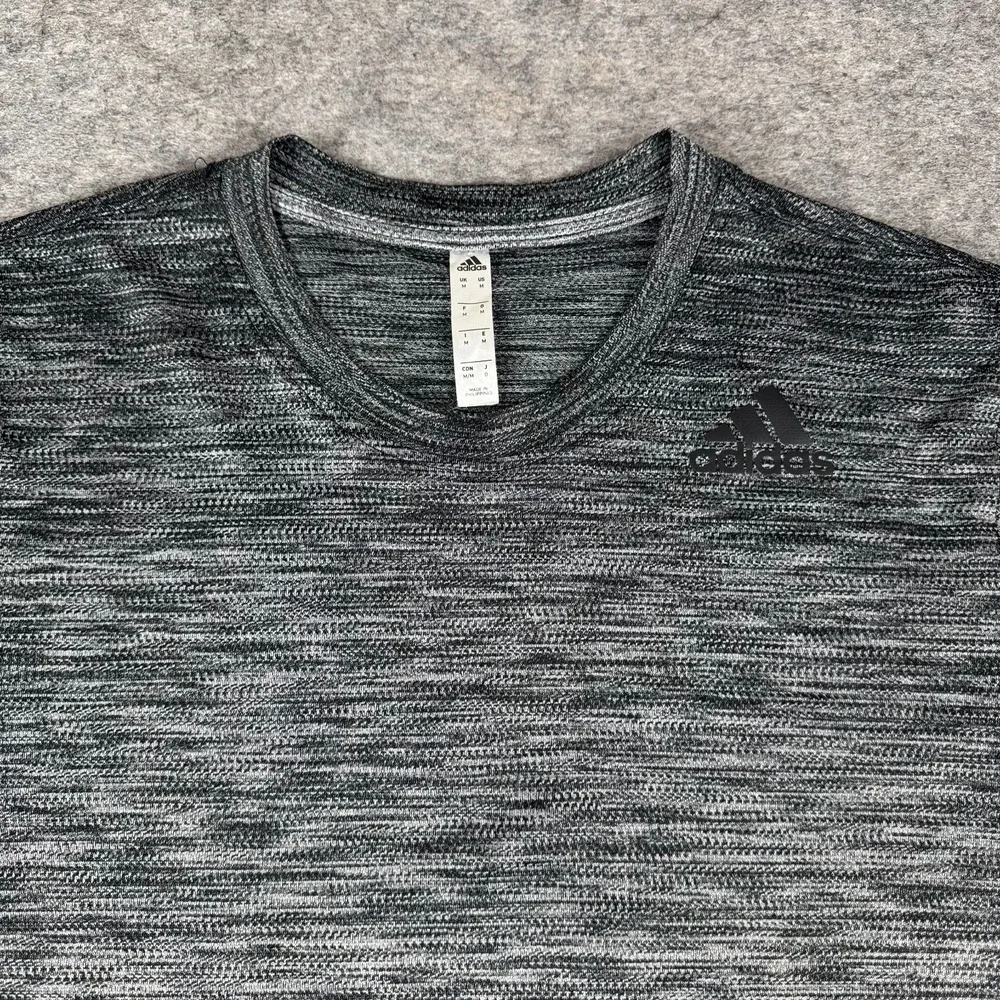 Adidas Gradient Tee T-Shirt Polyester Ombre Gray Mens Medium M